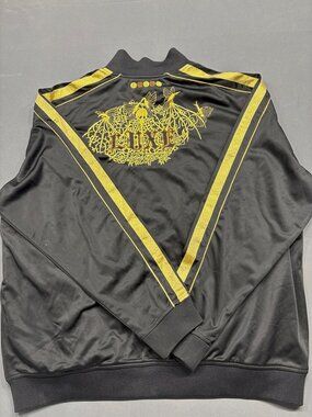 COOGI Black Gold Track Jacket Snake Embroidery XXXL Zip-Up